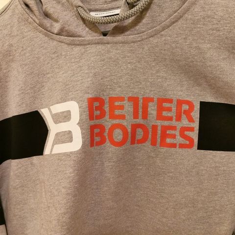 Ubrukt BETTER BODIES hettegenser, 2XL, grå