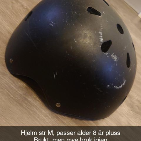 Hjelm til skating/scooting/rollerblades/sykkel str M, 8 år pluss