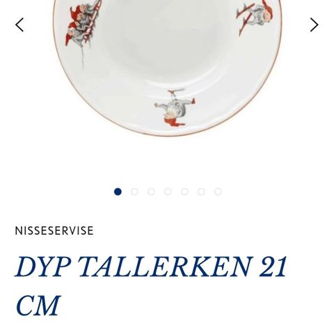 Nisseservice - dyp 21 cm tallerken