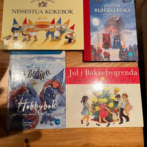 Diverse barn bøker om nisser /Jul og Påske