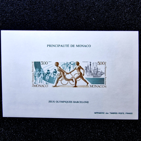 Monaco 1992 - OL - frimerker UPERFORERT blokk - Yvert kr. 2600,-