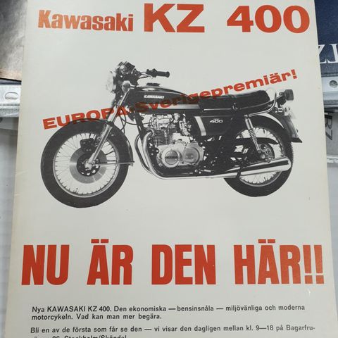 Kawasaki KZ 400 1975 Brosjyre