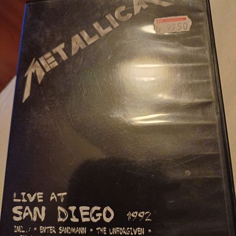Selger Metallica San Diego DVD fra 1992