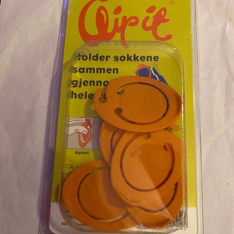 5 Oransje Clip It selges