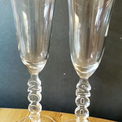 2 stk champagne glass 2001