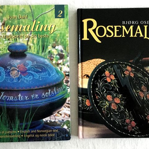 ROSEMALING - 2 innbundne bøker selges samlet