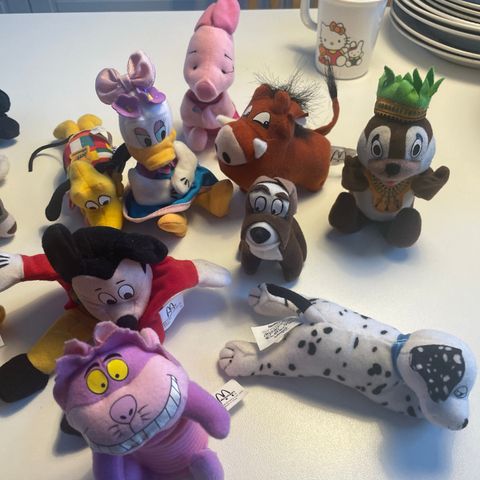 Diverse Disney kosedyr fra Mc Donalds fra 90/00 tallet