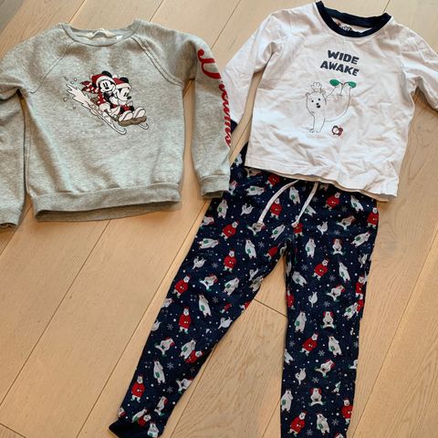 Julepyjamas og julegenser str. 116