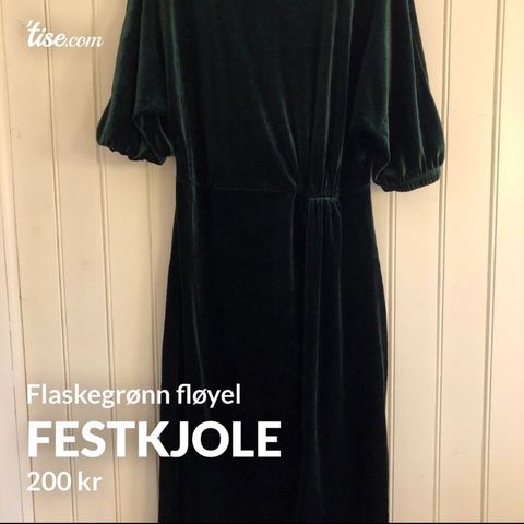 Flaskegrønn fløyel velour