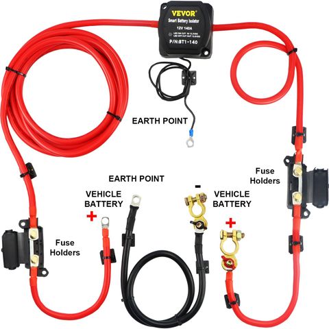 LADEKIT FOR 2 BATTERIBANKER 140A  Delt laderelésett/Dual Battery Isolator marin