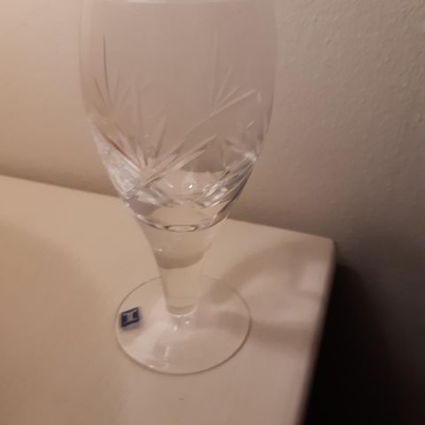 Finn Hadeland hetvin krystal glass ca 13cm høy. 6 stukk