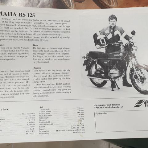 Yamaha RS 125 brosjyre