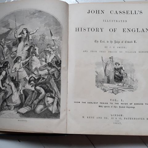 167 år gammel bok, John Cassell's " History of England "  (1857)