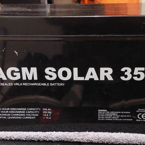 AGM Solar 350 batterier