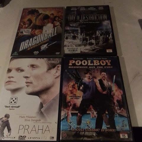 Praha- Poolboy- Dragonball- Day of Destruction. - Clueless- Talladega Nights