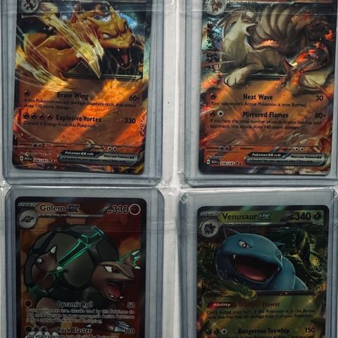 4x sjeldne Pokémon kort