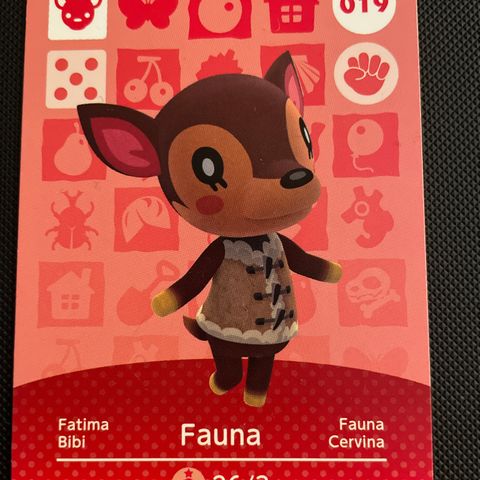 Animal Crossing Fauna amiibo card