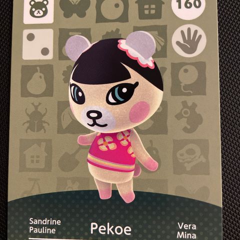 Animal Crossing Amiiibo card 160 Pekoe