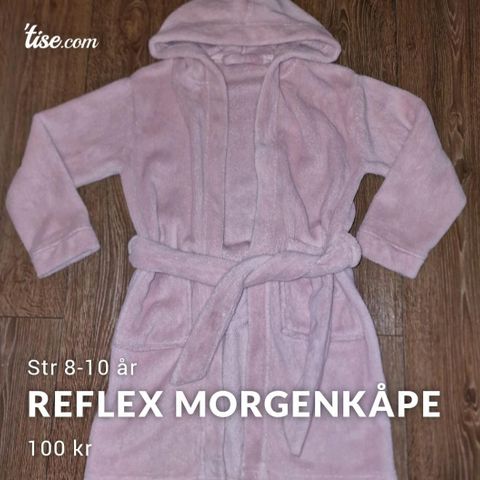 Reflex morgenkåpe str 8-10 år