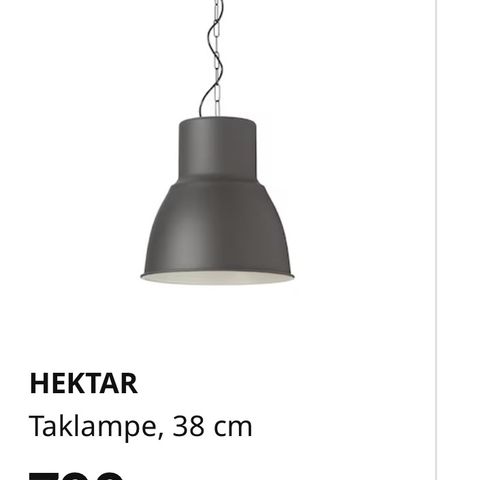 Hektor stor taklampe fra Ikea
