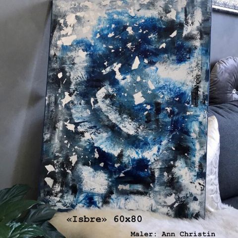 Akryl Maleri "Isbre" 60x80