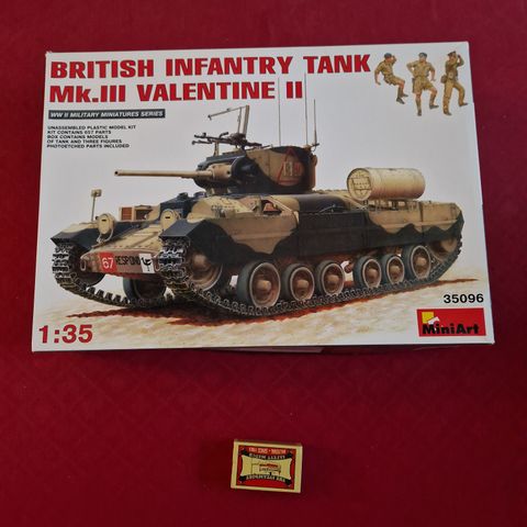 British infantry tank mkIII Valentine II, Miniart, selges kr 400