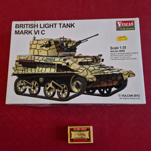 British light tank Mark VI C,  Vulcan, selges kr 350