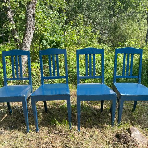 Antikke blå stoler