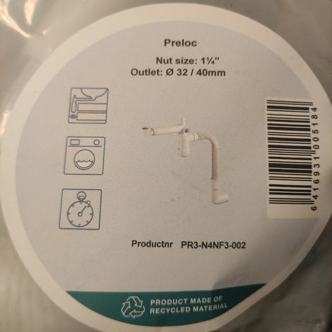 Prevex Preloc but size: 1 1/4 outlet ø 32. / 40mm