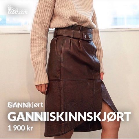 Ganni skinnskjørt