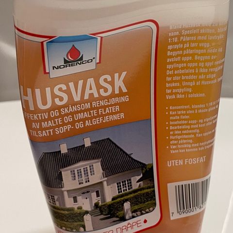 700 ml av Norenco Husvask som brukes av profesjonelle selskaper