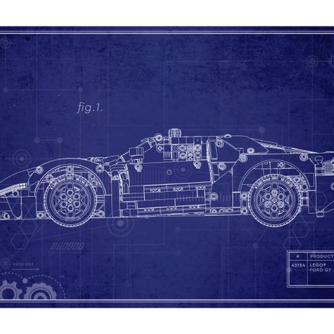 Ny Lego Ford GT 42154 blueprint