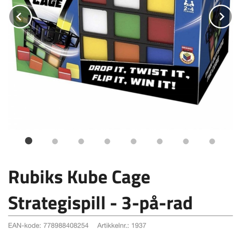 Rubiks Kube Cage Strategispill - 3-på-rad