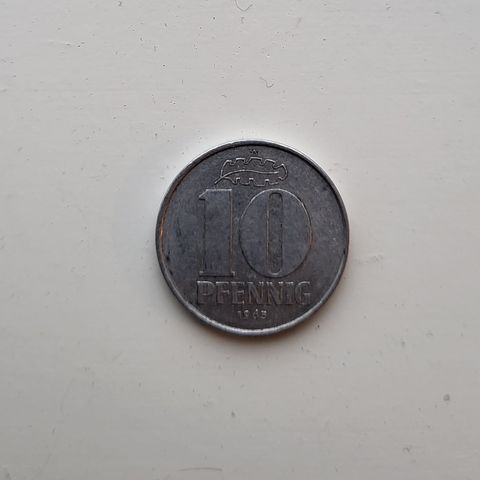 10 pfennig Øst-Tyskland (DDR) - 1963, 1967 og 1968