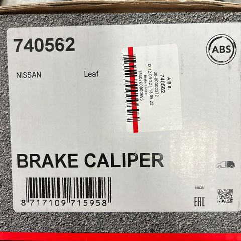 BREMSECALIPER HØYRE BAK NISSAN LEAF GEN 2