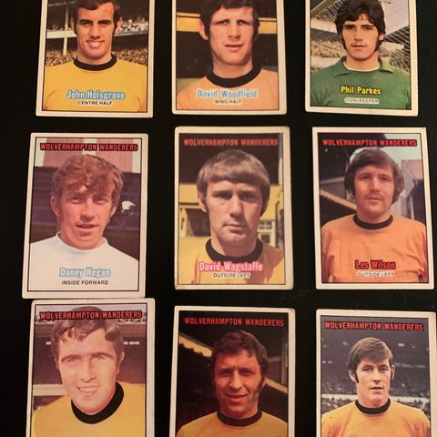 18 stk Wolves Wolverhampton A&BC fotballkort fra 1968 - 1970  Sjeldne!