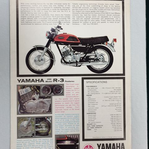 Yamaha 350 R3 brosjyre