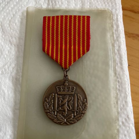 Medalje med Riksvåpnet