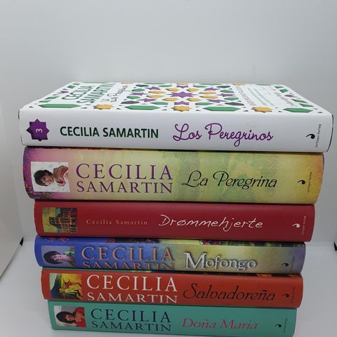 6 stk Cecilia Samartin Hardcover bøker