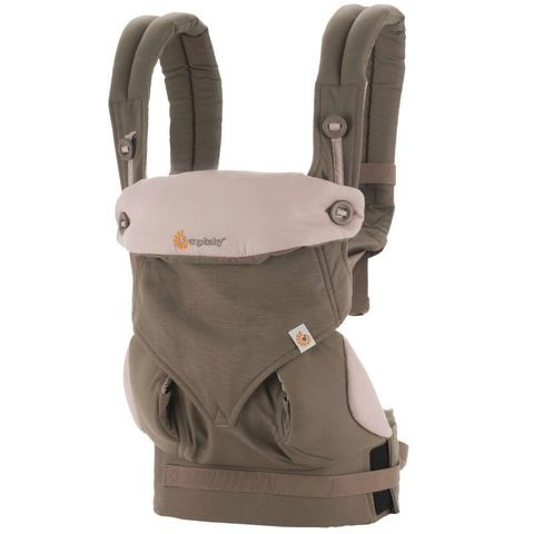 Ergobaby 360, 4 position, sand/ rosa med spedbarnsinnlegg