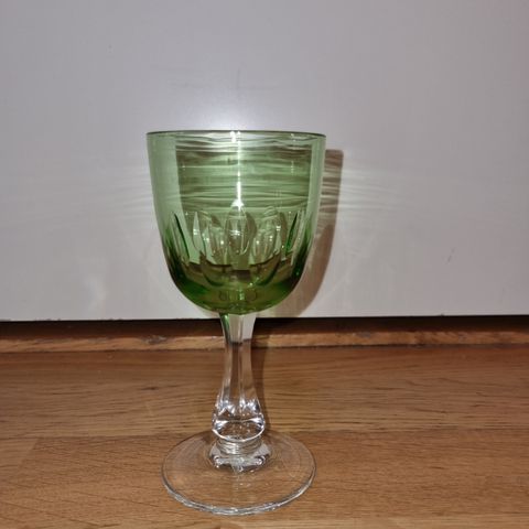 Hadeland grønne gamle vinglass 6 stk