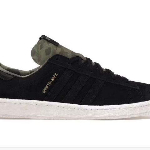 Adidas Campus 80s Undefeated × Bape Black US9