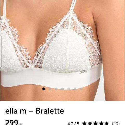 Light white bralette fra Lindex