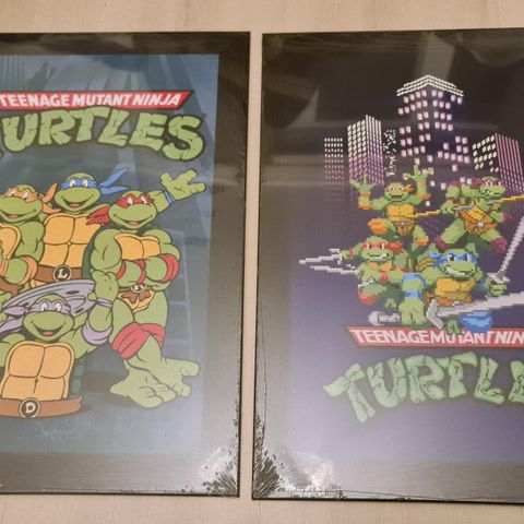 Displate 2stk metall plakater med TMNT Turtles motiv