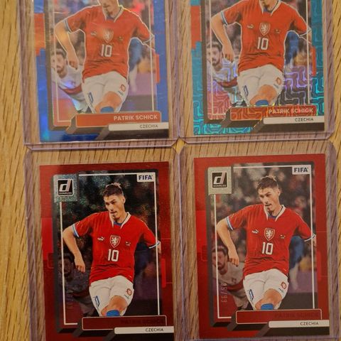 Patrik Schick 4 stk nummerert /49 /99 Panini Donruss 2022-23