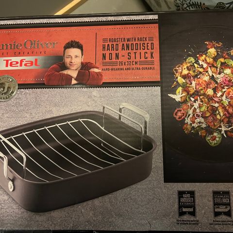 Non-stick ovnsform med rist - Jamie Oliver Tefal roaster with rack