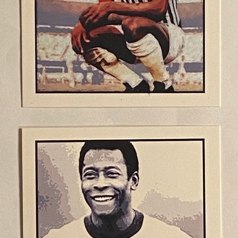 Pele - Brasil, 2 forskjellige fotballkort