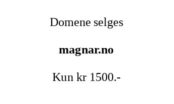 Navne-domene magnar.no selges