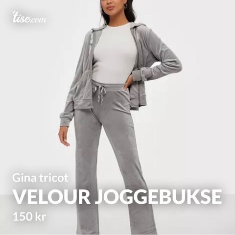 Gina Tricot velour bukse