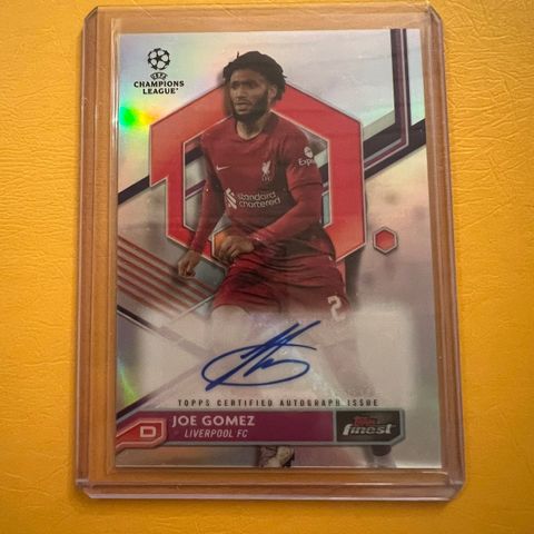 Joe Gomez auto fotballkort